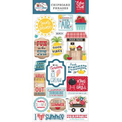 Echo Park A Slice Of Summer Sticker - Chipboard Phrases